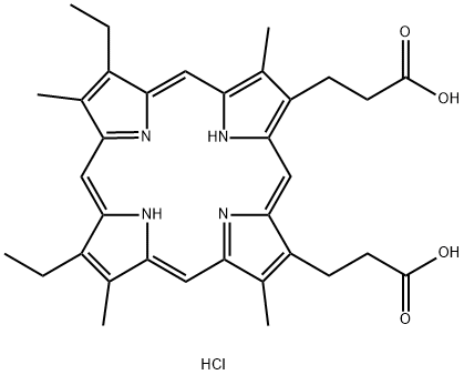 中卟啉IX二氯化氢 结构式