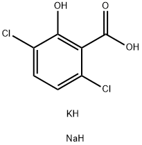 potassium sodium 2,6-dichlorosalicylate  结构式