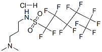 N-[3-(dimethylamino)propyl]tridecafluorohexanesulphonamide monohydrochloride 结构式