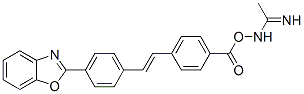 N-[[4-[2-[4-(benzoxazol-2-yl)phenyl]vinyl]benzoyl]oxy]acetamidine 结构式