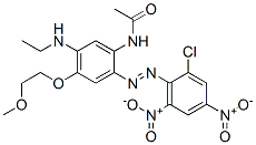 N-[2-[(2-氯-4,6-二硝基苯基)偶氮]-5-(乙氨基)-4-(2-甲氧基乙氧基)苯基]乙酰胺 结构式