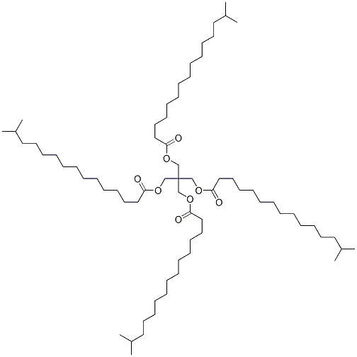 2,2-bis[[(1-oxoisohexadecyl)oxy]methyl]-1,3-propanediyl diisohexadecanoate 结构式