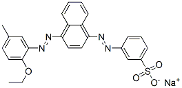 sodium 3-[[4-[(2-ethoxy-5-methylphenyl)azo]-1-naphthyl]azo]benzenesulphonate 结构式