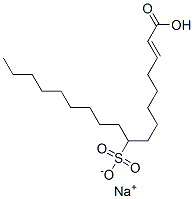 sodium hydrogen 9-sulphonatooctadecenoate 结构式