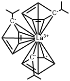 三(异丙基环戊二烯)化镧 结构式