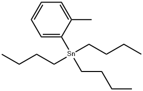 三丁基(2-甲基苯基)锡 结构式