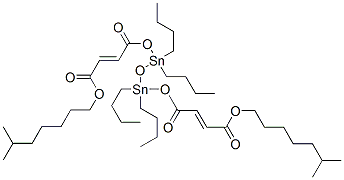 diisooctyl 4,4'-[(1,1,3,3-tetrabutyldistannoxane-1,3-diyl)bis(oxy)]bis[4-oxobut-2-en-1-oate] 结构式