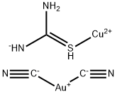 (thioureato-S)copper(1+) di(cyano-C)aurate(1-) 结构式