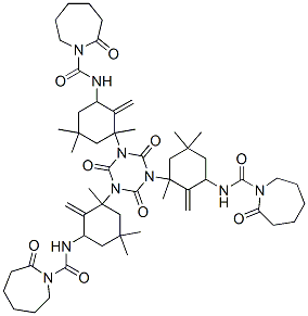 N,N',N"-[(2,4,6-三氧代-1,3,5-三嗪-1,3,5-(2H,4H,6H)-三基)三[亚甲基(3,5,5-三甲基-3,1-环己烷二基)]]-三[六氢化-2-氧代-1H-氮杂卓-1-甲酰胺 结构式