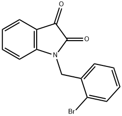 1-(2-BROMOBENZYL)-1H-INDOLE-2,3-DIONE 结构式
