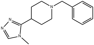 5-(1-苄基-4-哌啶基)-4-甲基-4-H-1,2,4-三唑 结构式