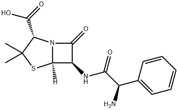 氨苄西林(氨苄青霉素) 结构式
