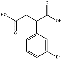 (3-溴苯基)琥珀酸 结构式