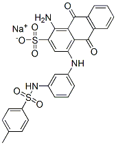 1-Amino-9,10-dihydro-4-[[3-[[(4-methylphenyl)sulfonyl]amino]phenyl]amino]-9,10-dioxo-2-anthracenesulfonic acid sodium salt 结构式
