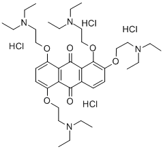 9,10-Anthracenedione, 1,2,5,8-tetrakis(2-(diethylamino)ethoxy)-, tetra hydrochloride 结构式