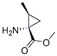 Cyclopropanecarboxylic acid, 1-amino-2-methyl-, methyl ester, (1S,2S)- (9CI) 结构式