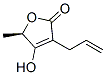 2(5H)-Furanone, 4-hydroxy-5-methyl-3-(2-propenyl)-, (5R)- (9CI) 结构式