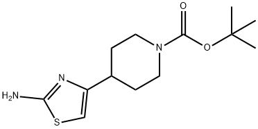 4-(2-氨基-1,3-噻唑-4-基)哌啶-1-羧酸叔丁酯 结构式