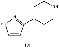 4-(1H-PYRAZOL-3-YL)PIPERIDINE DIHYDROCHLORIDE 结构式