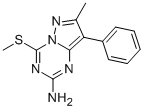 7-METHYL-4-(METHYLTHIO)-8-PHENYLPYRAZOLO[1,5-A][1,3,5]TRIAZIN-2-AMINE 结构式