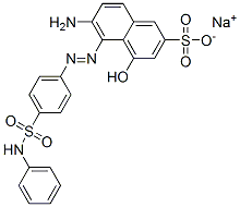 sodium 6-amino-5-[(4-anilinosulphonylphenyl)azo]-4-hydroxynaphthalene-2-sulphonate 结构式