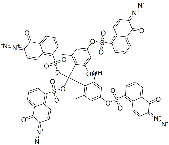 methylenebis(3-hydroxy-5-methyl-4,1-phenylene) tetrakis(6-diazo-5,6-dihydro-5-oxonaphthalene-1-sulphonate) 结构式