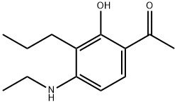 1-[4-(ETHYLAMINO)-2-HYDROXY-3-PROPYLPHENYL]ETHAN-1-ONE 结构式