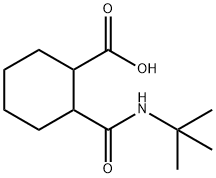 2-(叔丁基氨基甲酰基)环己烷-1-羧酸 结构式