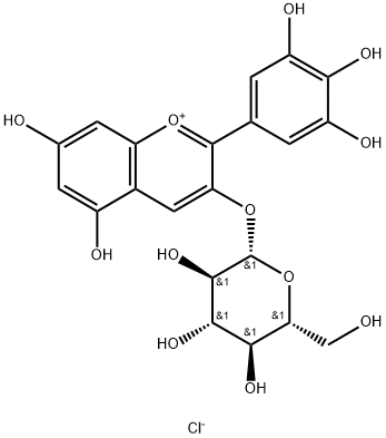 飞燕草素葡萄糖苷 结构式