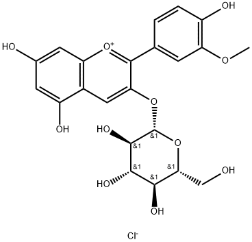 氯化葡萄糖苷芍药素 结构式