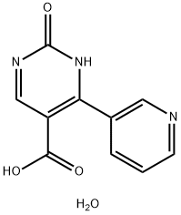 2-氧代-4-(3-吡啶)-1,2-二氢-5-嘧啶乙酸单水和物 结构式