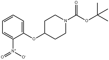 4-(2-硝基苯氧基)四氢-1(2H)-吡啶羧酸叔丁酯 结构式