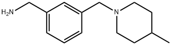 [3-[(4-METHYLPIPERIDINO)METHYL]PHENYL]METHANAMINE 结构式
