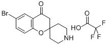 6-BROMOSPIRO[CHROMENE-2,4'-PIPERIDIN]-4(3H)-ONE TRIFLUOROACETATE 结构式