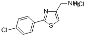 [2-(4-氯苯基)-1,3-噻唑-4-基]甲胺盐酸盐 结构式