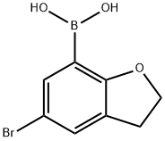 5-溴-2,3-二氢苯并[B]呋喃-7-硼酸 结构式