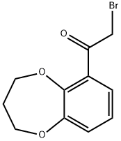 2-溴-1-(3,4-二氢-2H-1,5-苯并二氧庚英-6-基)-1-乙酮 结构式