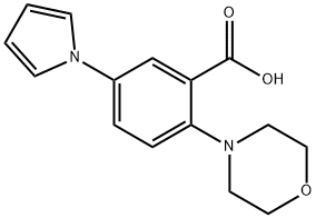 2-MORPHOLINO-5-(1H-PYRROL-1-YL)BENZOIC ACID 结构式