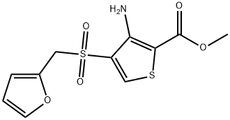 METHYL 3-AMINO-4-[(2-FURYLMETHYL)SULFONYL]THIOPHENE-2-CARBOXYLATE 结构式