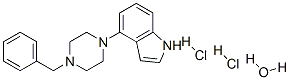 4-(4-苄基哌嗪-1-基)-1H-吲哚二盐酸盐水合物 结构式