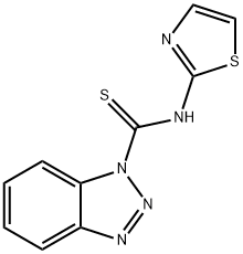 苯并三唑-1-硫代羧酸-2-噻唑酰胺 结构式