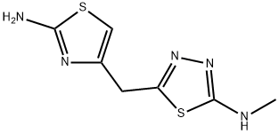 5-[(2-AMINO-1,3-THIAZOL-4-YL)METHYL]-N-METHYL-1,3,4-THIADIAZOL-2-AMINE 结构式