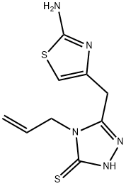 4-ALLYL-5-[(2-AMINO-1,3-THIAZOL-4-YL)METHYL]-2,4-DIHYDRO-3H-1,2,4-TRIAZOLE-3-THIONE 结构式
