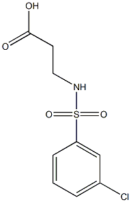 N-(3-氯苯基磺酰基)-BETA-丙氨酸 结构式