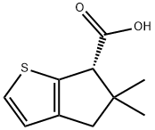 4H-Cyclopenta[b]thiophene-6-carboxylicacid,5,6-dihydro-5,5-dimethyl-,(6S)-(9CI) 结构式