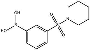3-(哌啶-1-基磺酰)苯基硼酸 结构式
