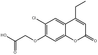 [(6-氯-4-乙基-2-氧代-2H-苯并吡喃-7-基)氧基]乙酸 结构式