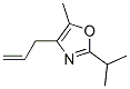 Oxazole, 5-methyl-2-(1-methylethyl)-4-(2-propenyl)- (9CI) 结构式