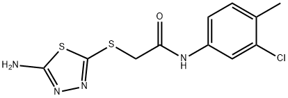 2-((5-氨基-1,3,4-噻二唑-2-基)硫代)-N-(3-氯-4-甲基苯基)乙酰胺 结构式