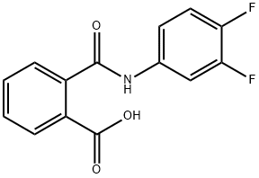 2-[[(3,4-DIFLUOROPHENYL)AMINO]CARBONYL]-BENZOIC ACID 结构式